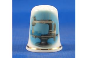 BIRCHCROFT CHINA Porcelain China Collectable Thimble Miniature Singer Sewing Machine