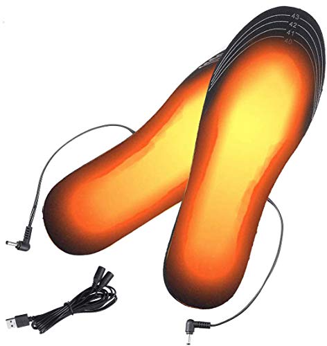 Hozora Solette riscaldate elettriche, scaldapiedi invernali riscaldatore scarpe termiche tappetini per scarpe per mantenere il calore lavabili riutilizzabili per uomo e donna (35-39)