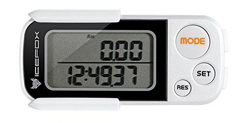 icefox® 3D Schrittzähler, mit Fitness AktivitätenZähler, bis zu 30 Tage speichert,ein akkurater Laufschrittzähler, ein Trainingszeiten- und Kalorienzähler, hält die tägliche Leistungen fest