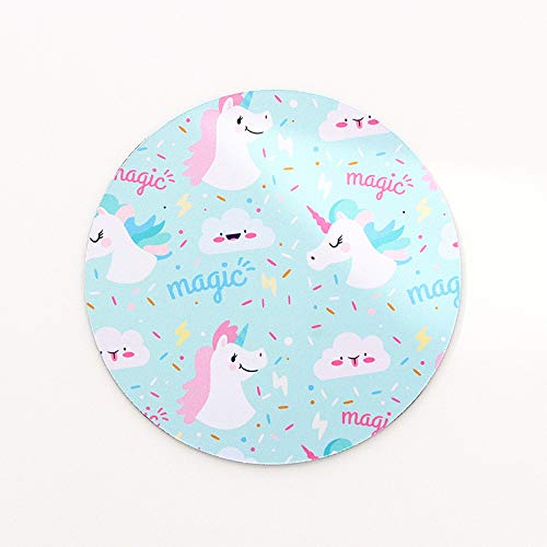 Preisvergleich Produktbild Kleines frisches rundes Laptopauflagengummi des kreativen weichen Matten verdicktes Einhorn