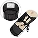 Infantastic® KBKW01tschu Pushchair Pram / Stroller 2in1 (black-beige)