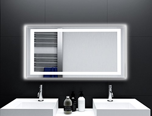 Badspiegel Designo MA4113 mit A++ LED Beleuchtung – (B) 70 cm x (H) 50 cm – Made in Germany – TIEFPREISGARANTIE Design 2017 Badezimmerspiegel Wandspiegel AKTIONSPREIS Lichtspiegel rundherum beleuchtet Bad Licht Spiegel - 3