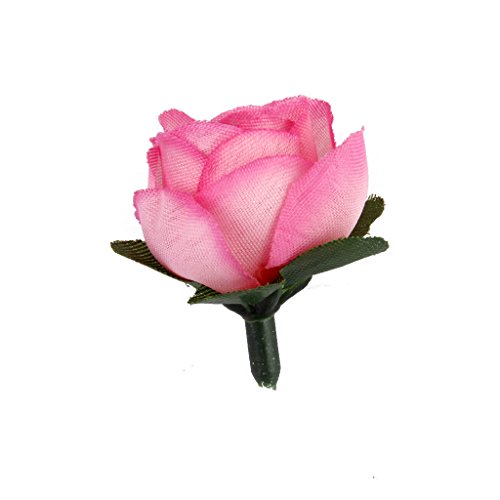 50 Stk. 3cm künstliche Seide Rosen Köpfe Hochzeit Blumendekoration (Rosa) - 3