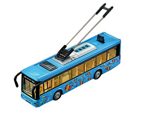 Model Transport Cars Hobby Game Toys for Children, Tram Bus, Blue