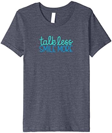 Talk Less, Smile More T-Shirt Hamilton Inspiration Kids 10 Heather Blue