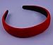 Aliceband - Red Flock ~25mm padded alice band headband