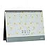 Produktbild JieMiTe 2018 Vintage Flower Flip Schreibtischkalender Monat Zum Anzeigen Stand up Office Starttafel Planer Calendar Notebook (Grau Grün) für Den Täglichen Gebrauch