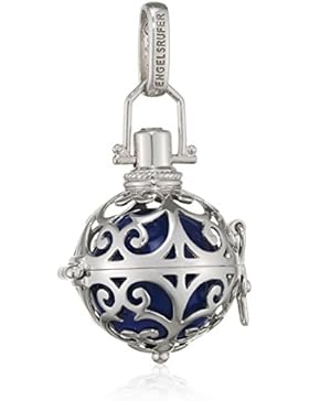 Engelsrufer Damen-Anhänger 925 Sterling Silber rhodiniert M Handarbeit Durchmesser 20 mm blau ER-07-M