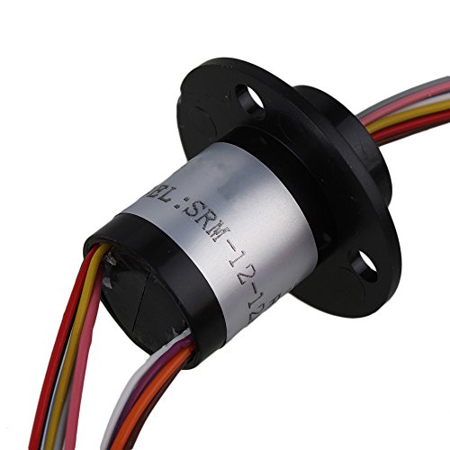 BQLZR 0,48 „“Dia Black Metal 12 Draehte 2A AC240V Micro-Kollektor-Ring 250 Upm Kapsel Schleifring fuer Pruefgeraete - 2
