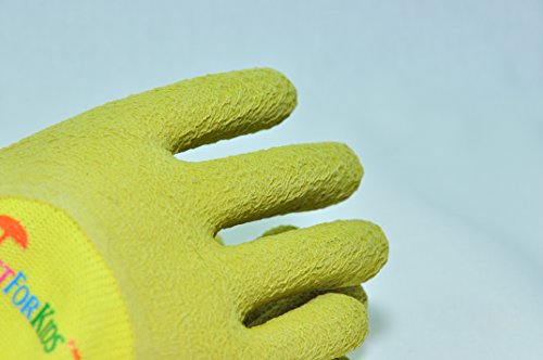 G & F 2040 G justforkids Premium MICROFOAM Textur Beschichtung Kids All Purpose Handschuhe, gelb/grün - 4