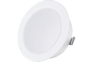 Sweet Led Faretto da incasso piatto, 12 V, IP44, 3,5 W, LED 3000 K, faretto da incasso rotondo, ultra piatto, per ambienti umidi, mobili, da incasso, per bagno, temperatura colore bianco caldo, bianco