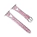 Produktbild Knowin Uhrenarmband Hohlriemen mit Paillettenmaske Bling Glitter Leather Wrist Ersatzarmband Uhrenarmband für Apple iwatch 44mm Echte Crazy Leder Armband Handarbeit