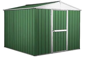 NOTEK Box in Acciaio Zincato Casetta da Giardino in Lamiera 2.76 x 2.60 m x h2.12 m - 110 kg – 7.2 Metri Quadri (VERDE)
