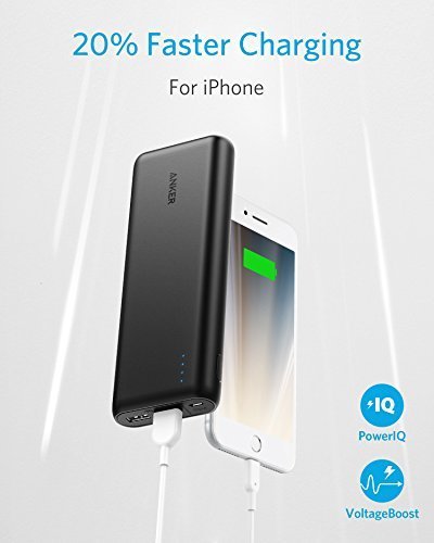 Anker PowerCore 20100-20000mAh Cargador portatil de Ultra Alta Capacidad con Potente Salida 4 8A  tecnolog  a PowerIQ para iPhone  iPad y Samsung Galaxy y m  s