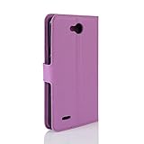 LORDWEY® Schutzhülle für LG X power 2 Hülle PU Leder hülle Tasche mit Kartenfächer Brieftasche Flip Handyhülle -lila - 