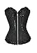 Produktbild SZIVYSHI Ivy Shi Damen Vollbrust Corsage Korsett Top Gothic Vintage Corsagen Bustier Corsette (Schwarz Reißverschluss, 34(M))