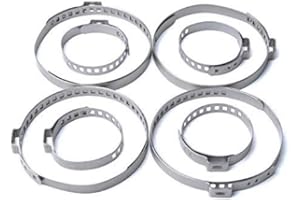 MIKKUPPA CV Boot Clamp - Universal Adjustable Stainless Steel Drive Shaft Joint kit - Pack of 8