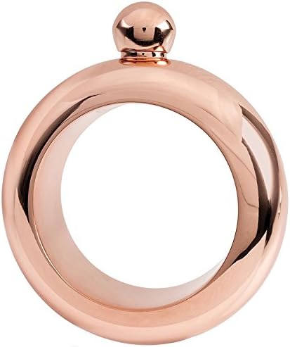Amzwt Bangle Flask Bracelet Hidden Hip Flasket Cute Sneak Alcohol Jewelry for Women(3.5oz Rose Gold)