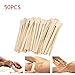Produktbild BigBig Style Holz Wachs Spatel Zunge Depressor Einweg Gesichtsmaske Haar entfernen Creme Applikator (Color : 50pcs)