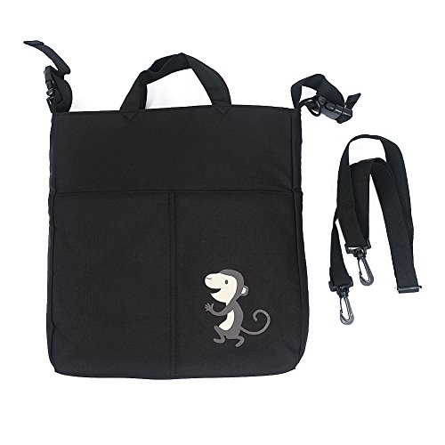 IntiPal Baby Stroller Pushchair Pram Buggy Diaper Bag Mommy Mummy Handbag Nappy Changing Bag (Black)