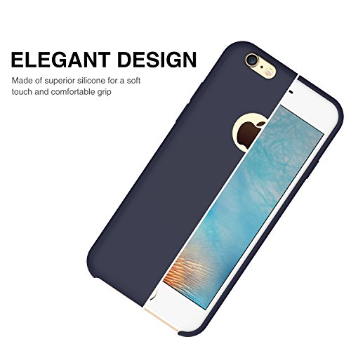 RANVOO [RAINBOW] iPhone 6s /6 Case, Soft Silicone Case, Compatible with Universal Magnetic Car Mount, Blue