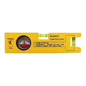 DeoDap 8-inch Magnetic Torpedo Level with 1 Direction Pin, 2 Vials and 360 Degree View