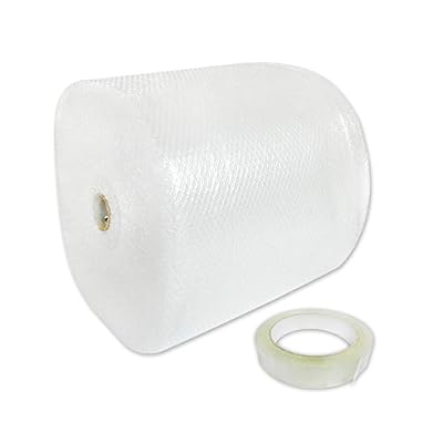 Versando® Film papier bulle rouleau 50 cm x 100 m, Bubble LT résistant et rouleau de ruban adhésif 50 x 66 m