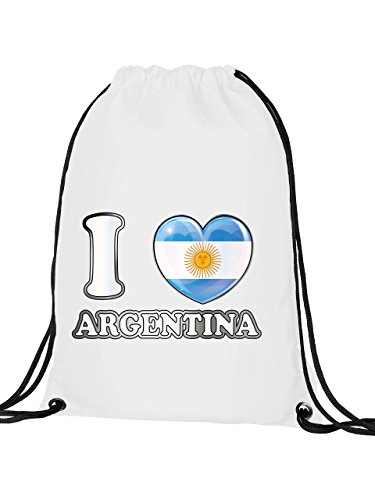 I LOVE ARGENTINA 5998 Turnbeutel (Weiss)