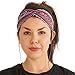 Price comparison product image Boho Turban Headbands for Women - Cotton Stretchy Head Wraps Criss Cross Twist Hair Band Bohemian Ottoman Print Hairband Purple