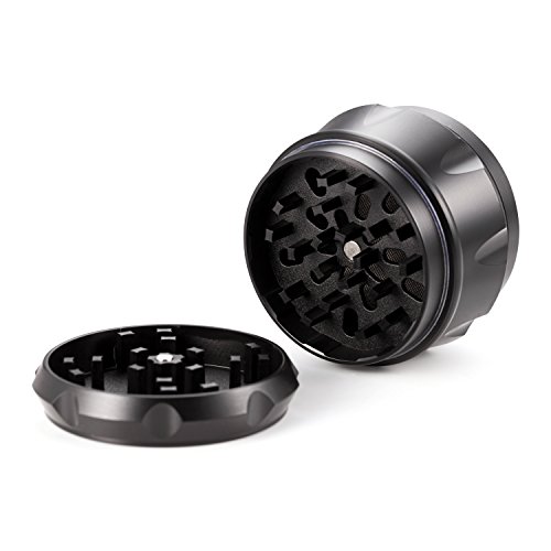 Schleifer – Brecher Trommel 2,5 Zoll 4 Stück TabakGewürz, Kräuter Schleifer mit Pollenfänger Magnetische TOP - 3