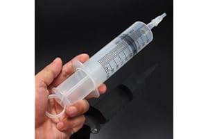 ROFHAUS 100ML Seringue en Plastique Mesure Précise pour Lavement Souple Remplissage