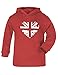 Union Jack Heart Print Baby/kids Hoodie Red & White 1 - 2 Years