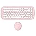 Produktbild GCCLCF High-End-Mini-Wireless-Tastatur und Maus setzen rund Punk-Schokolade Bluetooth-Maus und Tastatur-Set,Pink
