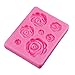 Produktbild ToGames-DE Sieben Mini Rosen Muster Flüssigsilikonform DIY Fondantform Kuchen Küche