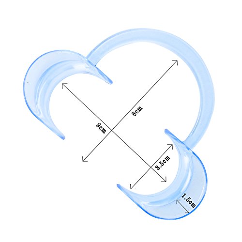 15pcs Cusfull Wangenhalter Mundwinkelhalter, Dental C-Form Mundöffner Wange Retraktor für Zahn Whitening Zahnaufhellung Zahnmedizin Zahnschützer - 5
