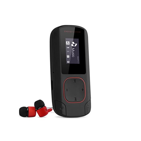 Energy Sistem MP3 Clip (Reproductor de música MP3 con Pantalla LCD, 8GB, Tarjeta MicroSD, Radio FM y Auriculares…