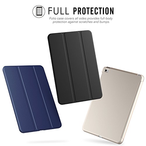 MoKo Hülle für iPad Mini 4 – Ultra Slim Lightweight Schutzhülle Smart Cover mit Auto Schlaf / Wach Funktion und Standfunktion für Apple iPad Mini 4 7.9″ IOS 2015 Genaration Tablet, Marineblau - 6