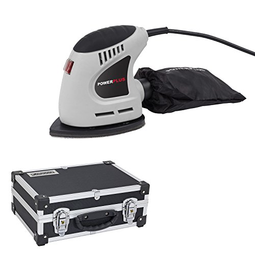 Preisvergleich Produktbild Handschleifer 140 W Schleifmaschine + Absauganschluss + Staubbeutel + Koffer