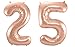 Produktbild Folat 800150 - Folienballon - Zahl 25 - rosegold - ca. 86 cm hoch