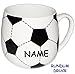 Produktbild 2 Stück _ Henkeltassen - " Fußball " - incl. Name - groß - 420 ml - Porzellan / Keramik - Fussball Fan - Erwachsene & Kindertasse - Sport EM / WM - Kaffeetasse - Kinderporzellan - Trinktasse mit Henkel - Tasse Becher - Porzellantasse - Tassen / Kaffeetassen - Henkeltassen - Keramiktasse lustig - Kinder & Erwachsene - Fußballtasse - Kuschelbecher Verein