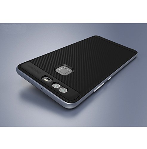 ELTD HUAWEI P9 Hülle, Soft TPU + PC Frame Cover Case / Hülle / Tasche/ Schutzhülle Für HUAWEI P9, Grau - 2