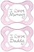 MAM Pack of 2 Style Soothers 0+ Months (Available in Pink or Blue) (Pink)