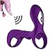Produktbild ALWJ 10 Geschwindigkeiten Penis Verzögerung Ejakulation Ring Käfig Hahn Vibrator G-Spot Clitoris Stimulator Drahtlose Remote-Vibratoren Sexspielzeug Für Männer,Purple
