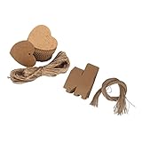 Homyl 100pcs Vintage Blank Gift Tags & 50pcs Candy Gift Box Baby Shower Party Gift