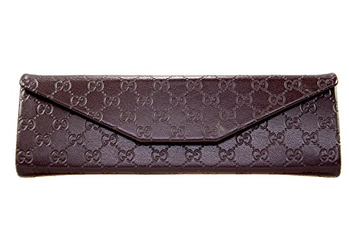 Price comparison product image Gucci Small Brown Triangle Glasses Spectacles Case + Lense Cloth
