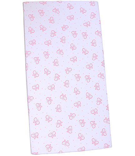 BabyPrem Baby Bedding Fitted Cotton Crib Cradle Pram Sheet 90 x 40cm BUTTERFLY