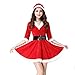 Produktbild GSDZN - Weihnachtsmann Damen Kostüm, Weicher Und Bequemer Stoff, Rot, Brustumfang 34-Zoll