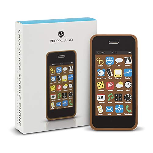 Preisvergleich Produktbild Monsterzeug Schoko Smartphone, Schokoladenhandy, Smartphone Vollmilch-Schokolade, Schokoladenfigur, Mobiltelefon aus Schokolade, Süße Geschenke