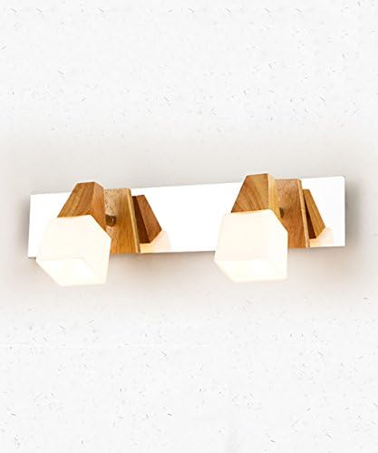 Chao RenJD Solid Wood Mirror Headlights European Style Simple Bathroom Bathroom Makeup Lights Waterproof Anti-fog LED Wall Lights Wall Lamp ( Color : A )
