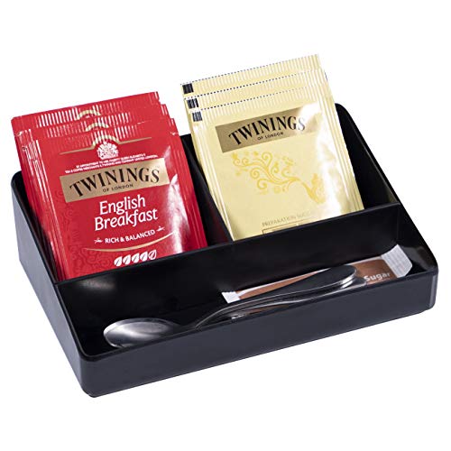 CROWNSTARQI colazione vassoio Welcome vassoio Sachet Holder Black